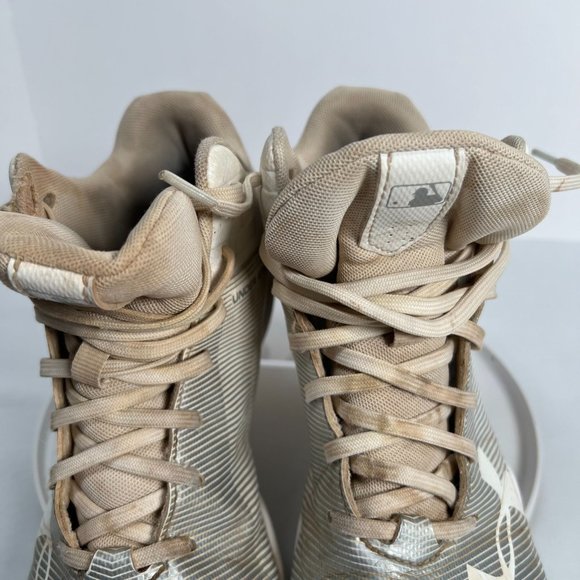 Under Armour Mens 8.5 Leadoff Mid RM 1297315-100 Baseball‎ Cleats White Silver - Picture 10 of 14